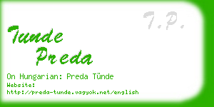 tunde preda business card